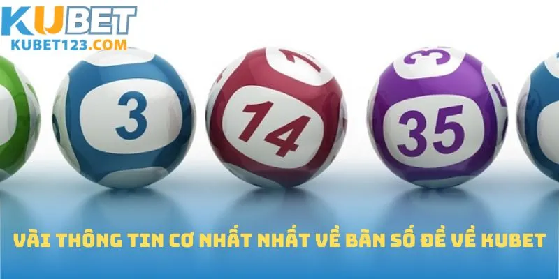 Vài thông tin cơ nhất nhất về Bàn số đề về Kubet