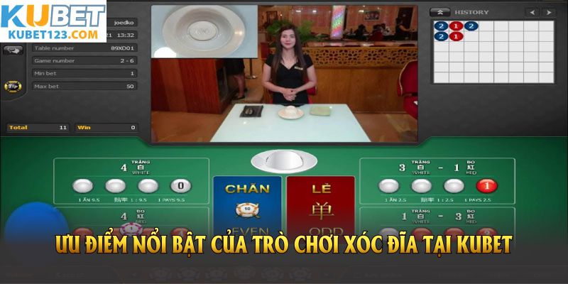 Những ưu điểm nổi bật của trò chơi xóc đĩa tại KUBET